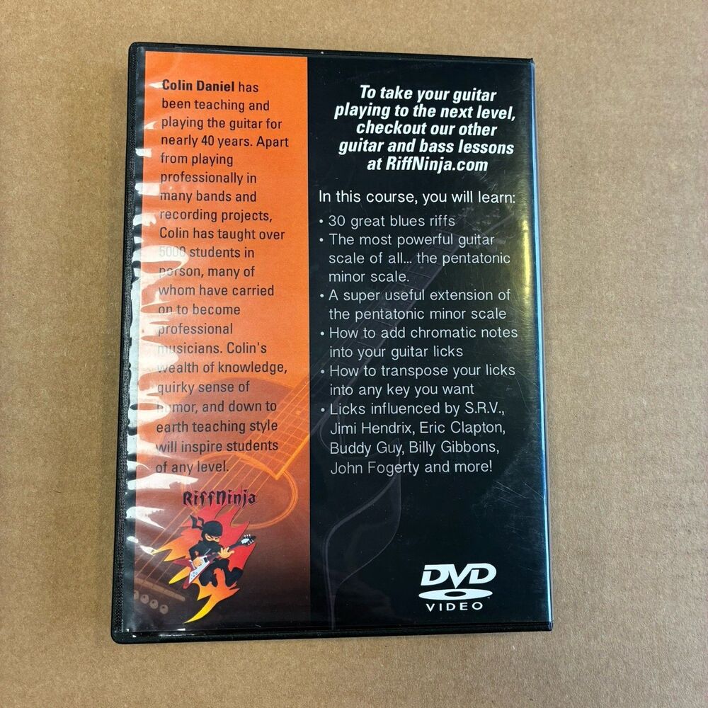 Beginners Blues Riffs with Colin Daniel 30 Cool Riffs DVDs Riffninja - Picture 2 of 4
